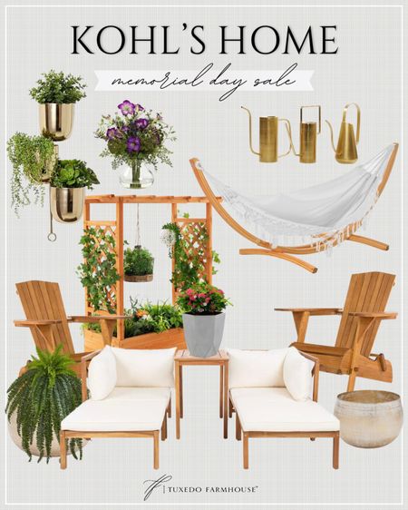 Kohl’s Home - Memorial Day Sale

Your garden oasis is just within reach and at some incredible prices!

Seasonal, home decor, outdoor, porch, patio, garden, backyard, chairs, furniture , hammock, planters, vases 

#LTKHome #LTKSeasonal #LTKSaleAlert
