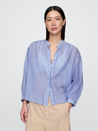 Sheer Button-Front Shirt | Gap (US)