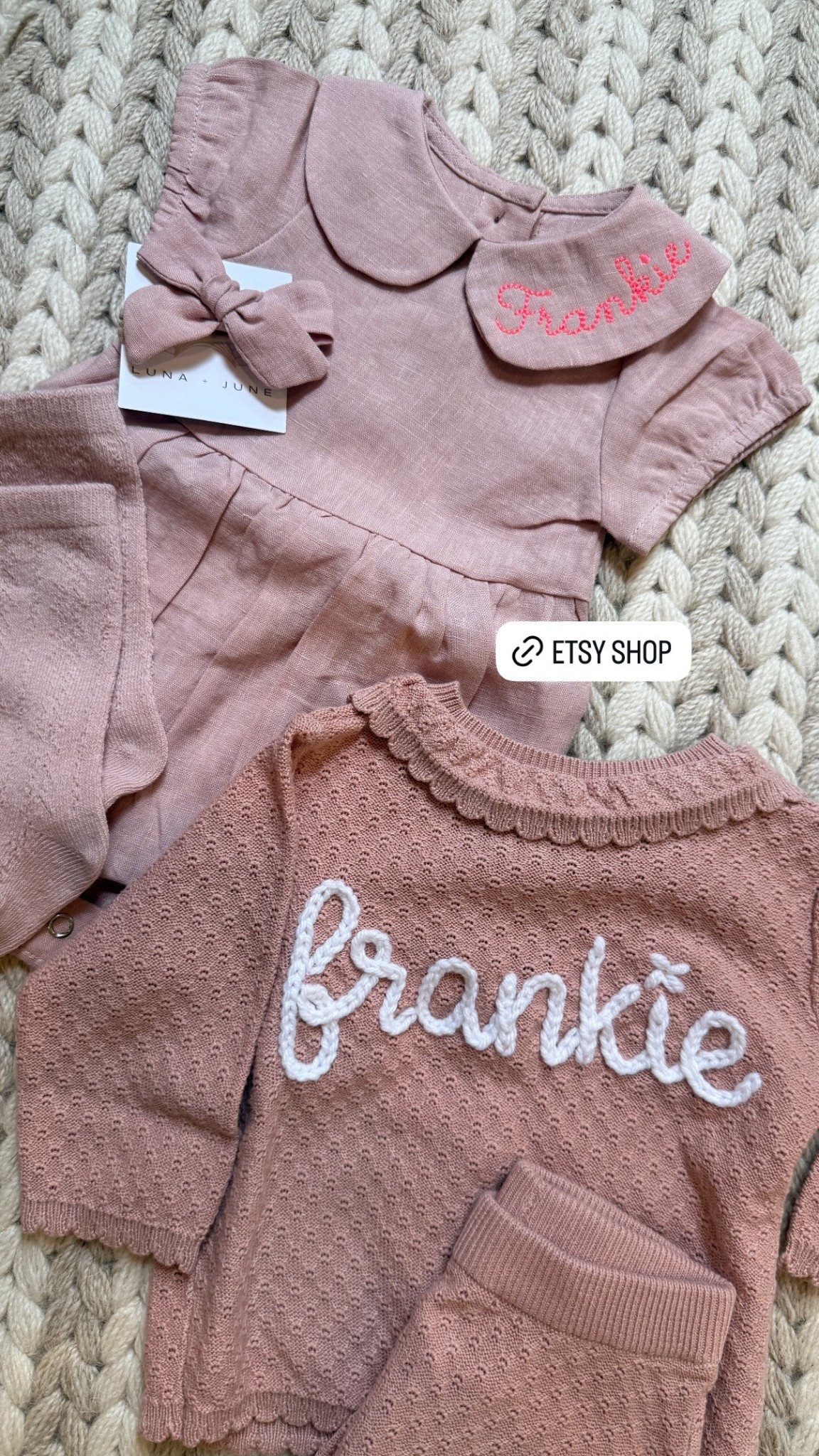 Etsy personalized outfits for Frankie! Can't wait to dress her in these for fall!  

 #LTKFindsUnder100 #LTKBaby #LTKKids