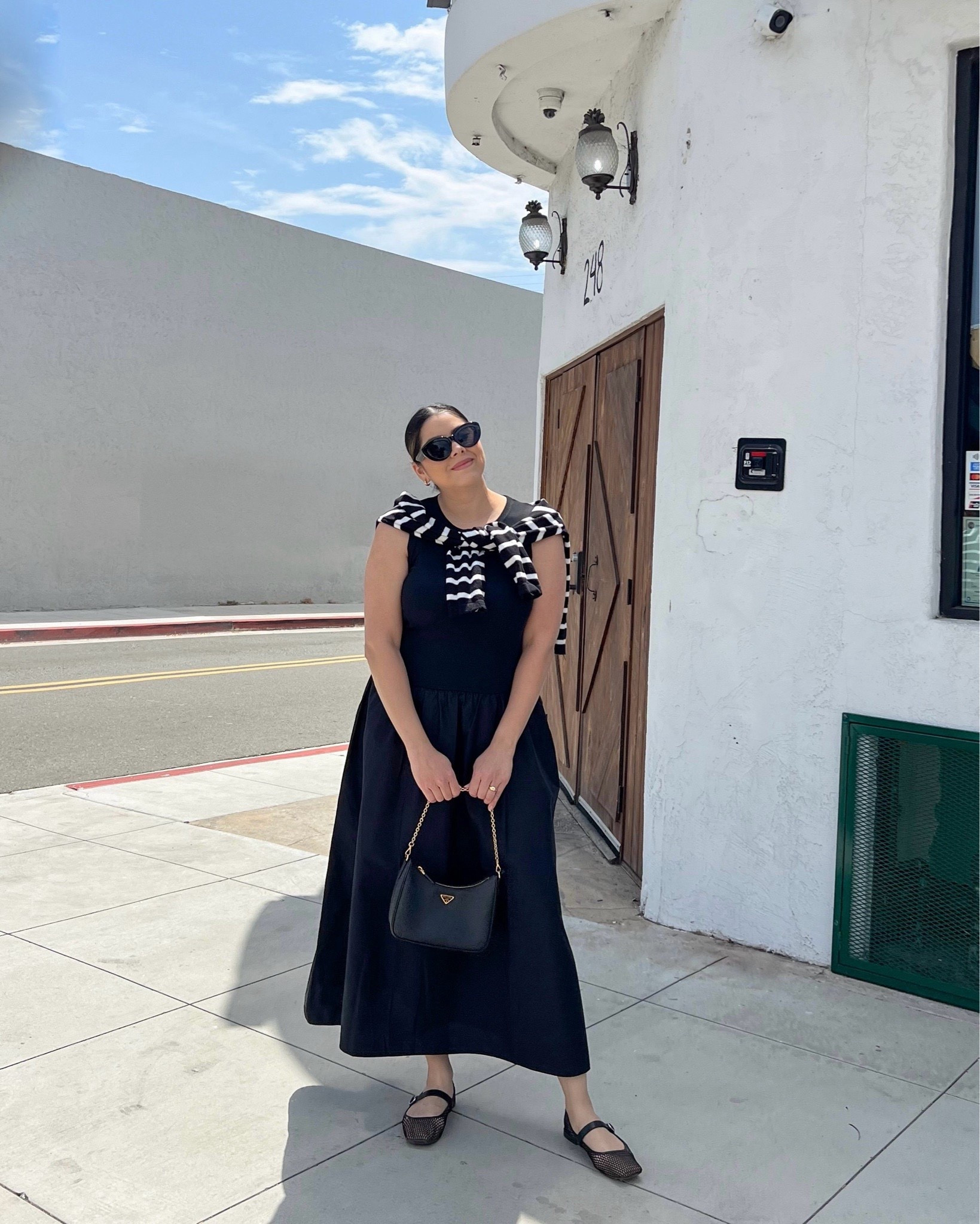 Spring black maxi dress with mesh flats, Spring outfit idea

#LTKMidsize #LTKootd #LTKSeasonal