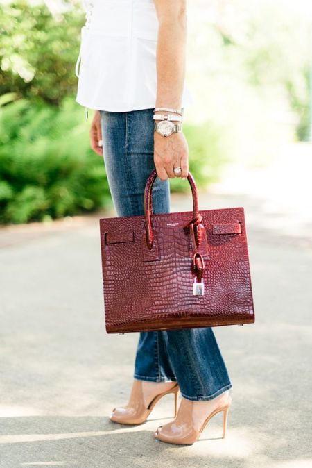 My favorite color handbag for Fall!  This gorgeous color elevates any outfit and goes with every color in my closet.

burgundy handbag
shades of red
fall handbags
hot hue for fall
bordeaux 
oxblood
black cherry

#LTKover40 #LTKSeasonal #LTKstyletip