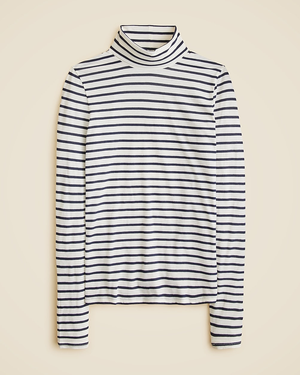 Feather jersey turtleneck in stripe | J. Crew US