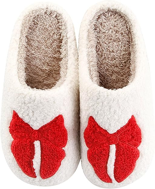 Halloween Pumpkin Slippers for Womens Mens Cute Cartoon Slippers Plush Warm Memory Foam Shoes | Amazon (US)