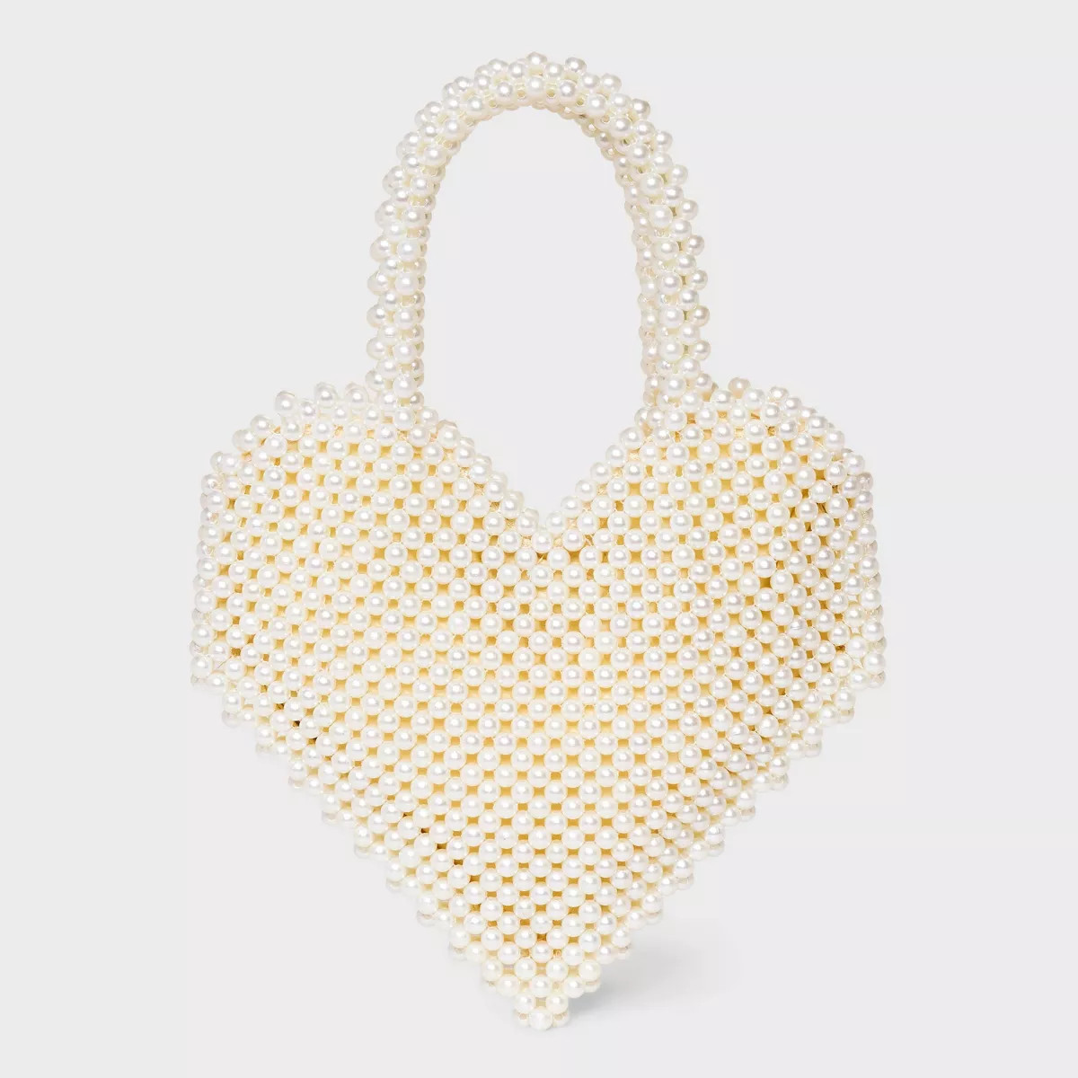 Beaded Pearl Heart Clutch - A New Day™ Off-White | Target