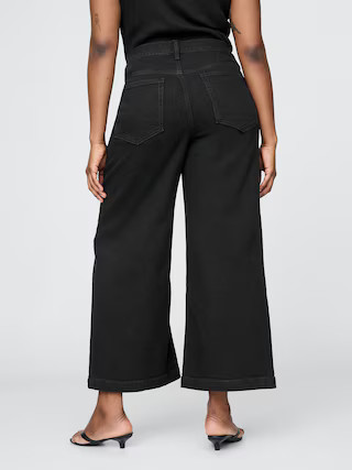 High Rise Stride Wide-Leg Ankle Jeans | Gap (US)