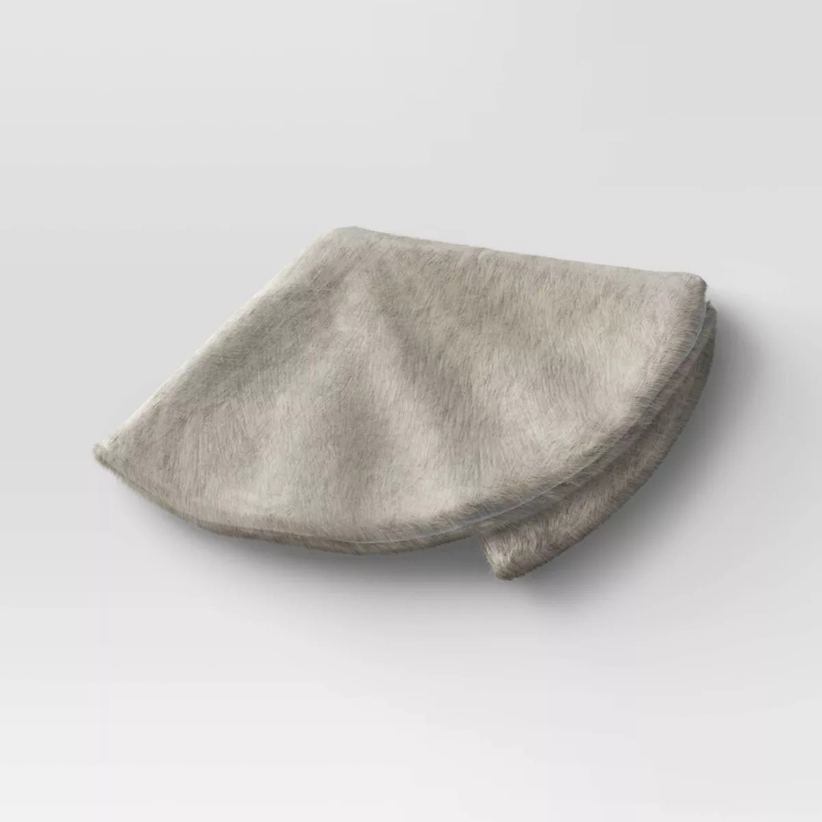 48" Faux Fur Christmas Tree Skirt Light Gray - Wondershop™ | Target