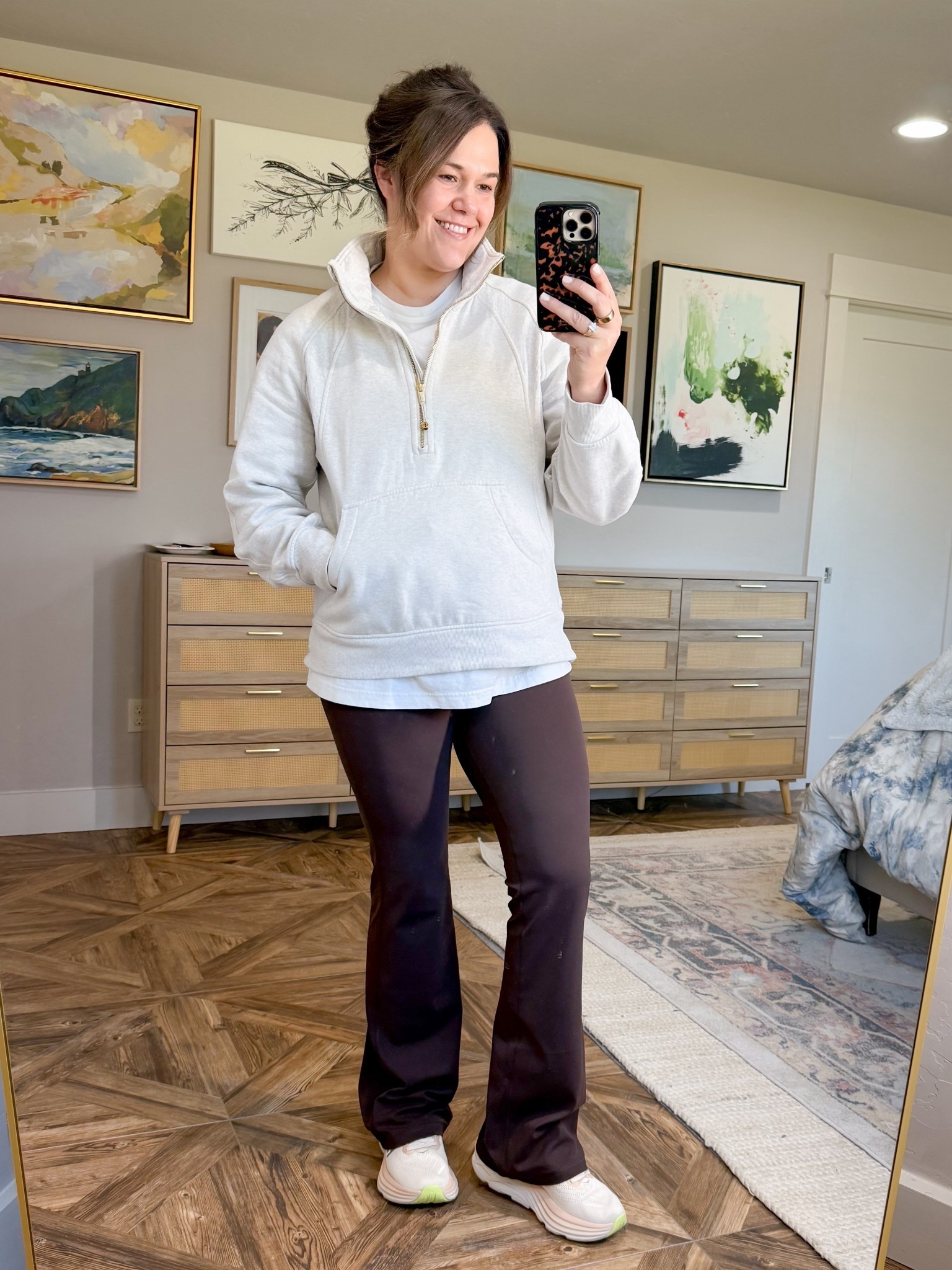 Flare leggings that come in FOUR lengths. 




Midsize style, outfit ideas, athleisure style, athleisure outfits, size 10, size 12, casual outfits for moms, easy outfits for moms on the go, simple style for moms on the go. 

#LTKMidsize #LTKootd #LTKOver40