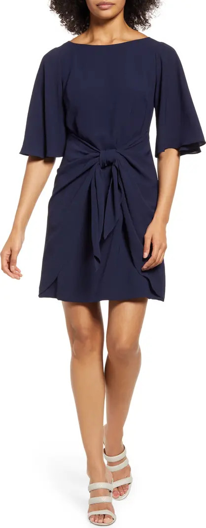 Vince Camuto Washer Tie Waist Crepe Dress | Nordstrom | Nordstrom
