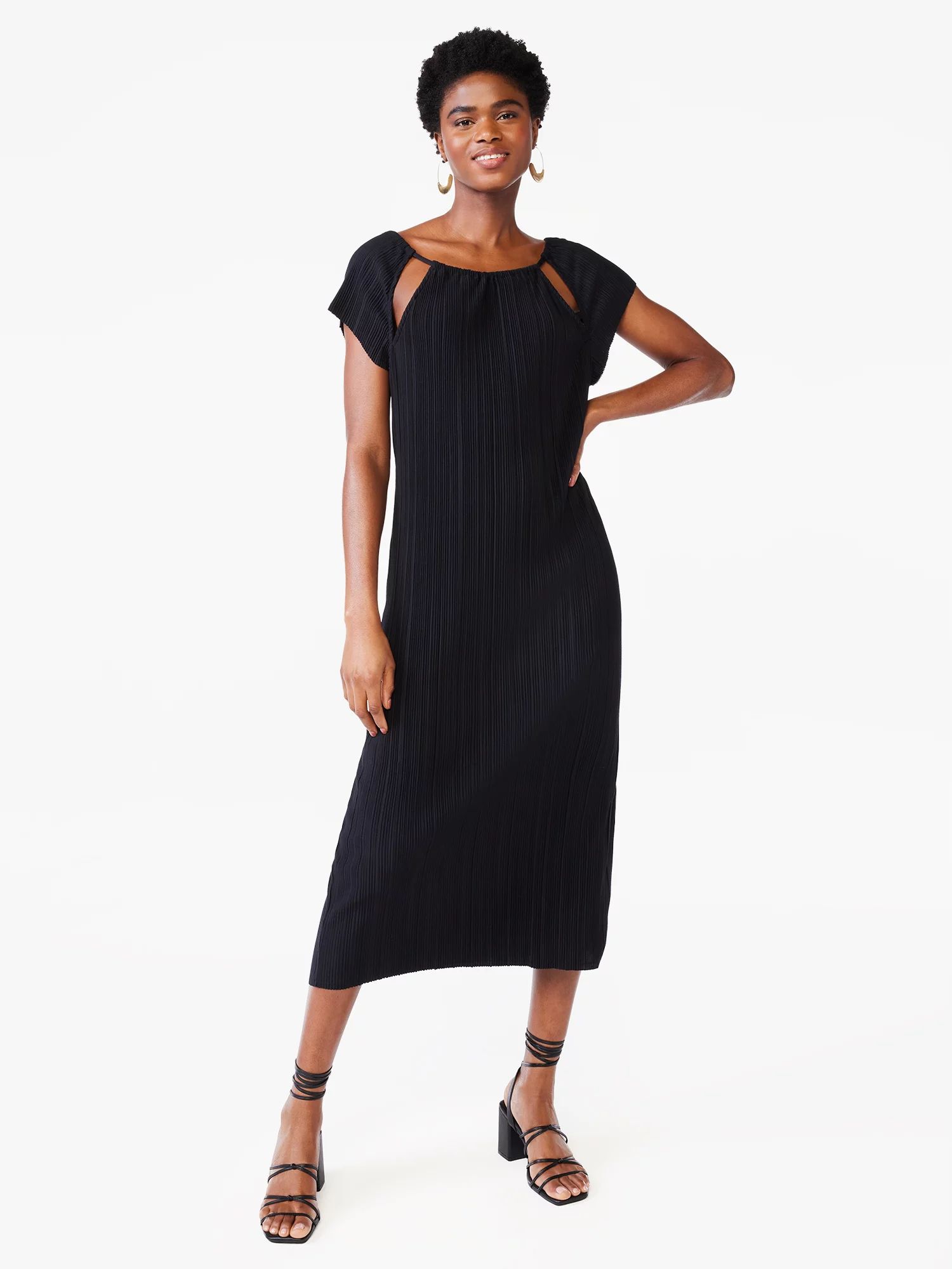 Scoop Women's Cutout Midi Dress - Walmart.com | Walmart (US)