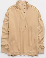 Aerie Getaway Quarter Snap Sweatshirt | Aerie