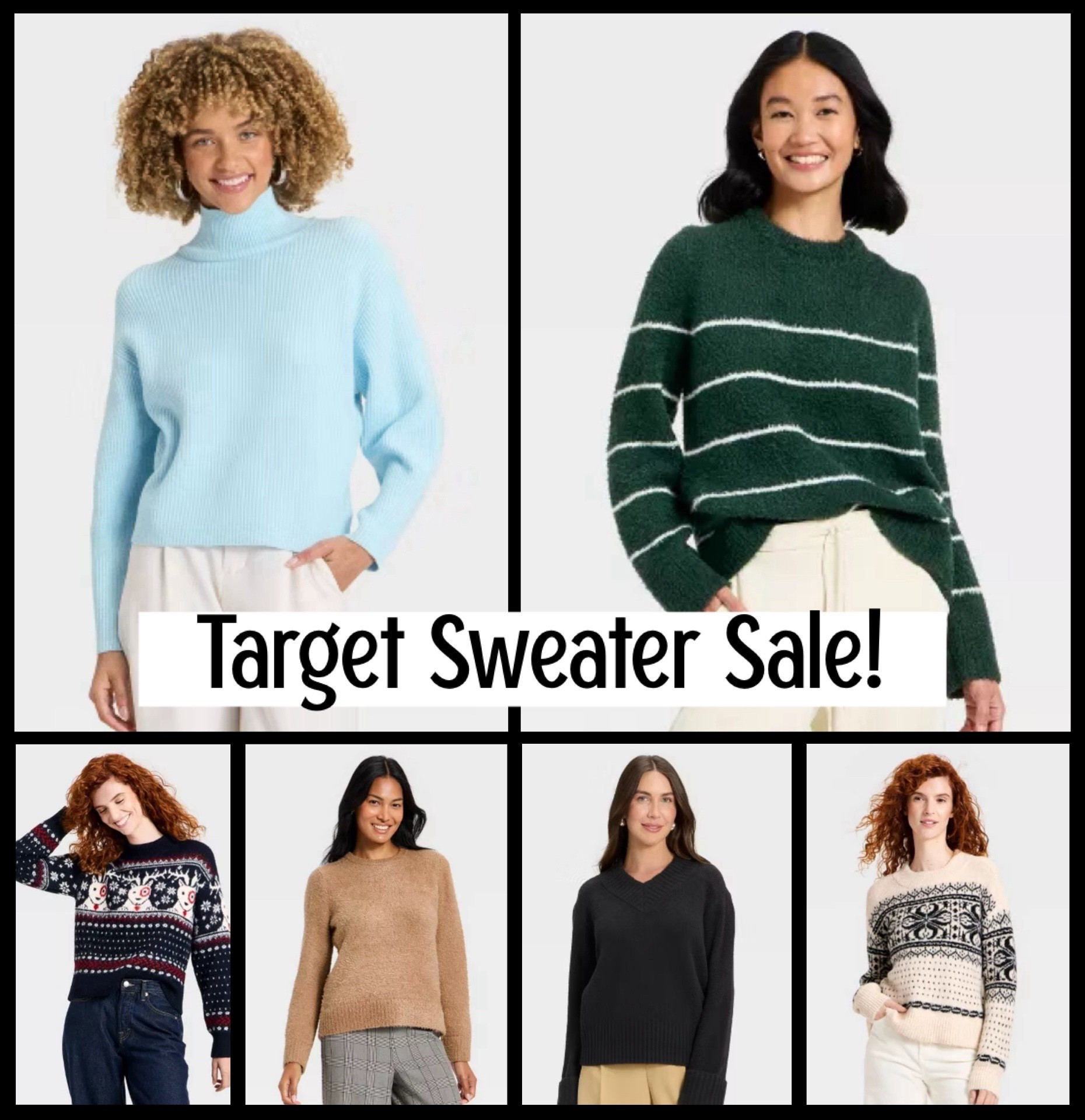 Target has a Flash Sweater Sale happening today! All sweaters are at least 20% Off - some even up to 40% Off! Fantastic time to browse if you could use some cozy staples - all holiday options are included as well ❄️

#LTKSeasonal #LTKSaleAlert #LTKHoliday