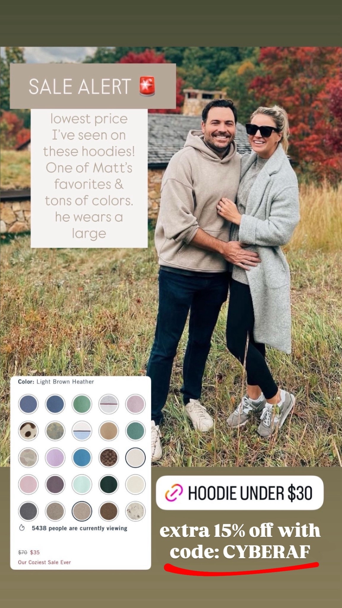 One of Matt’s favorite hoodies on sale for under $30 with code CYBERAF . Tons of colors and he wears a large. Click both links for most color options 

#LTKGiftGuide #LTKFindsUnder50 #LTKMens