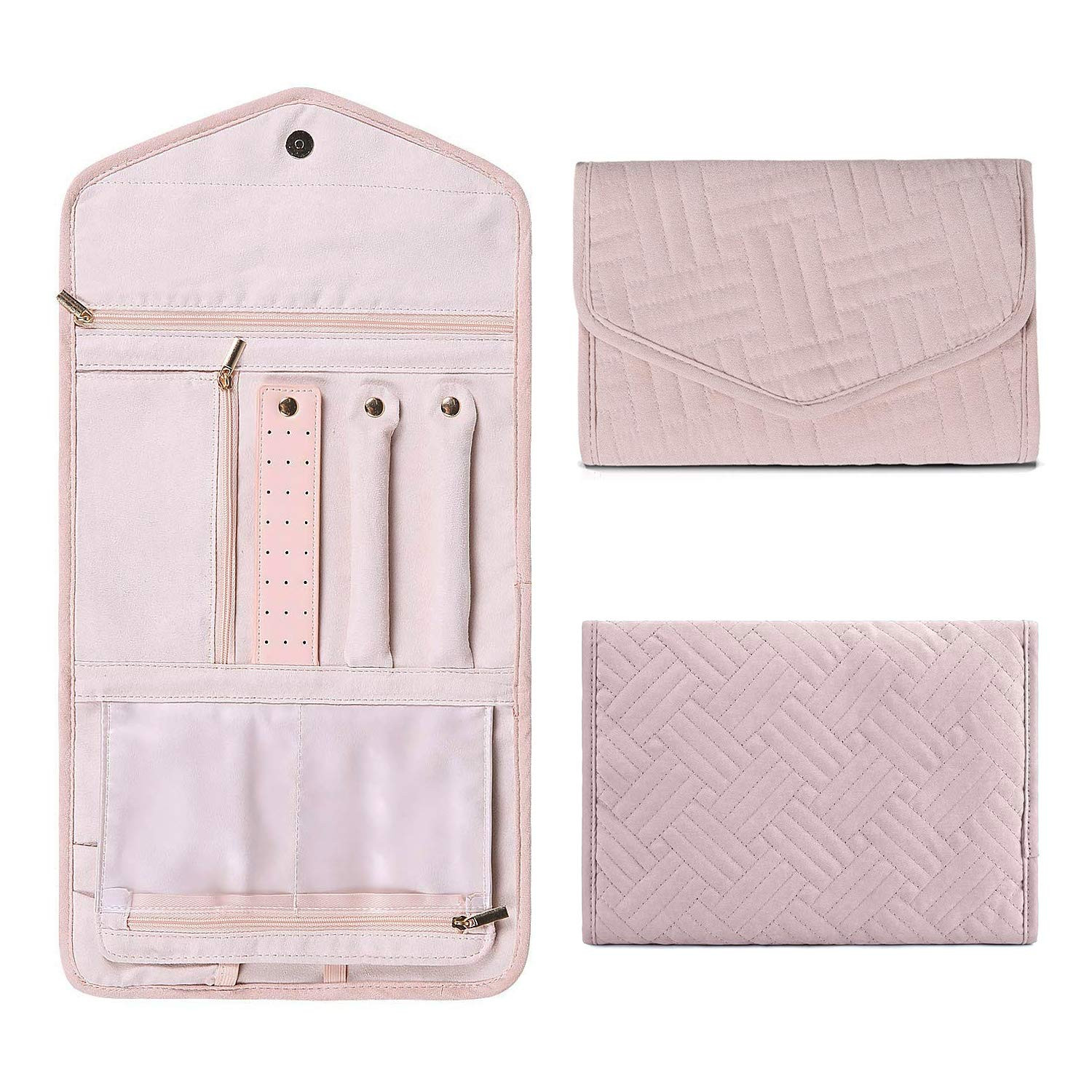 S.Y. Home&Outdoor Travel Jewelry Organizer Folding Jewellery Display Travel Bags for Women Rings,... | Amazon (US)