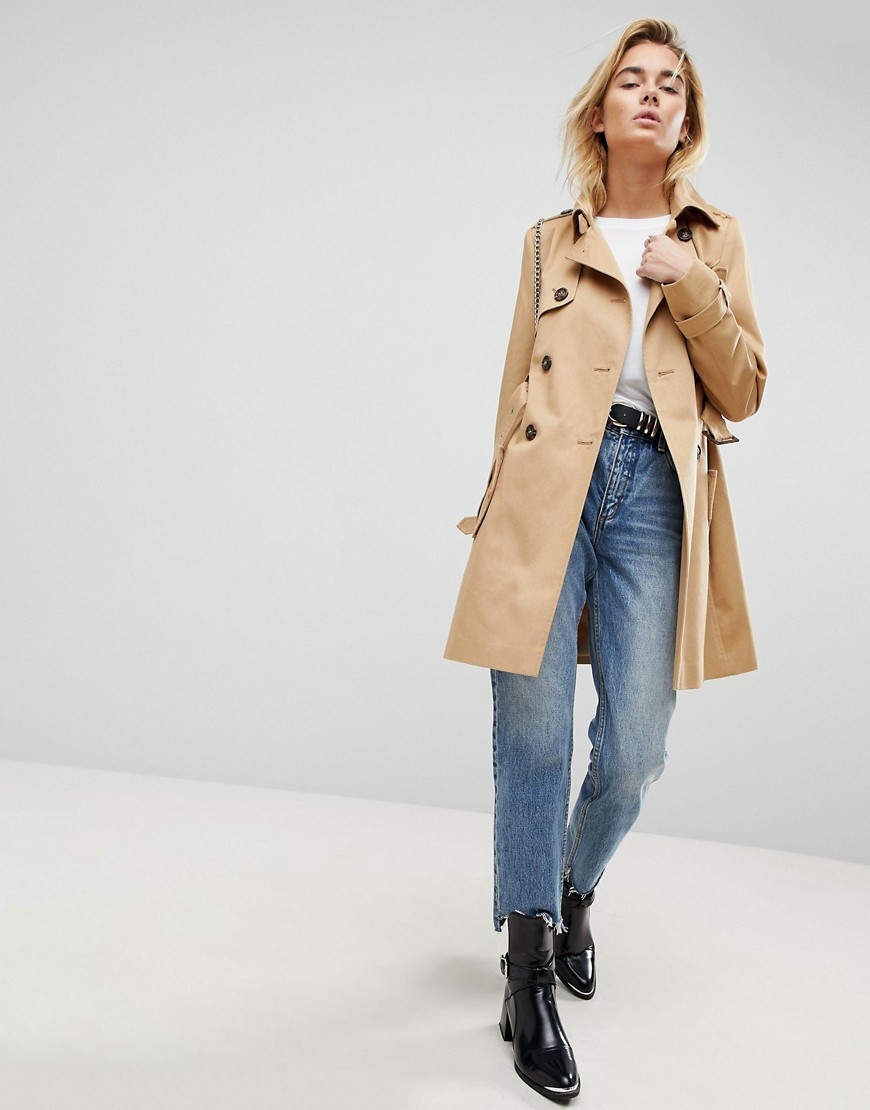 ASOS DESIGN classic trench coat - Stone | ASOS US