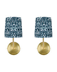 2pk 13.5in Metal Cordless Wall Sconces With Printed Shades Set | Home | Marshalls | Marshalls