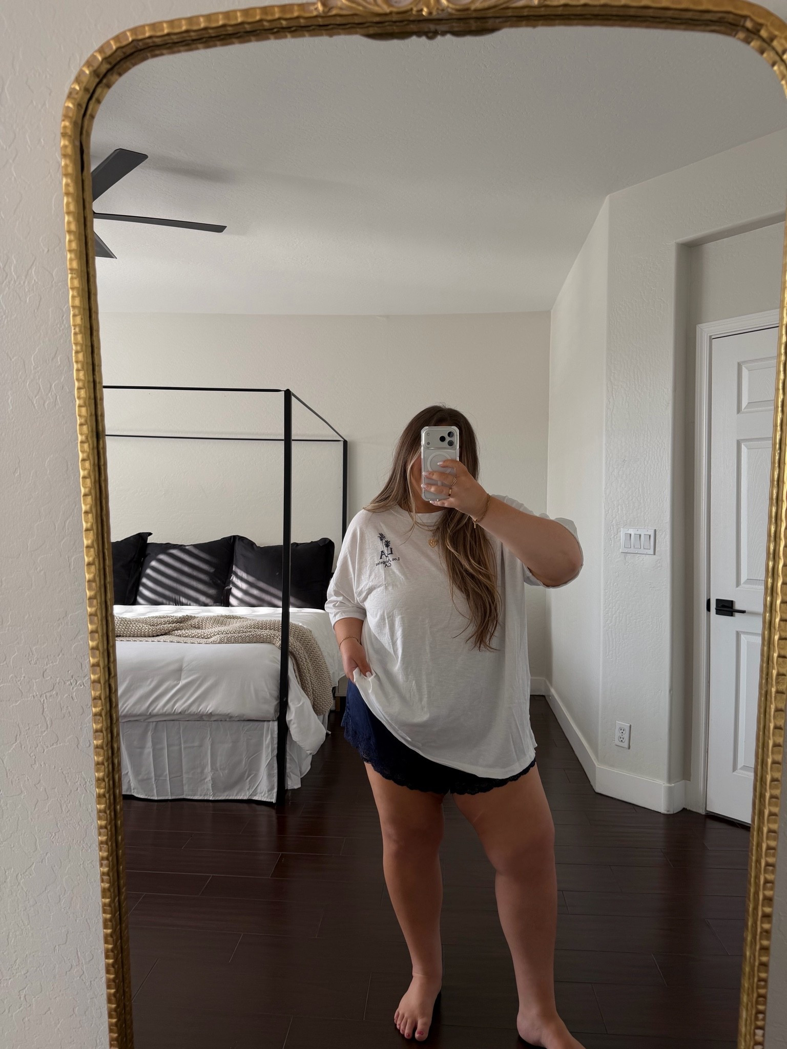 lace shorts run big, i sized down! wearing the xl!

#LTKMidsize #LTKootd