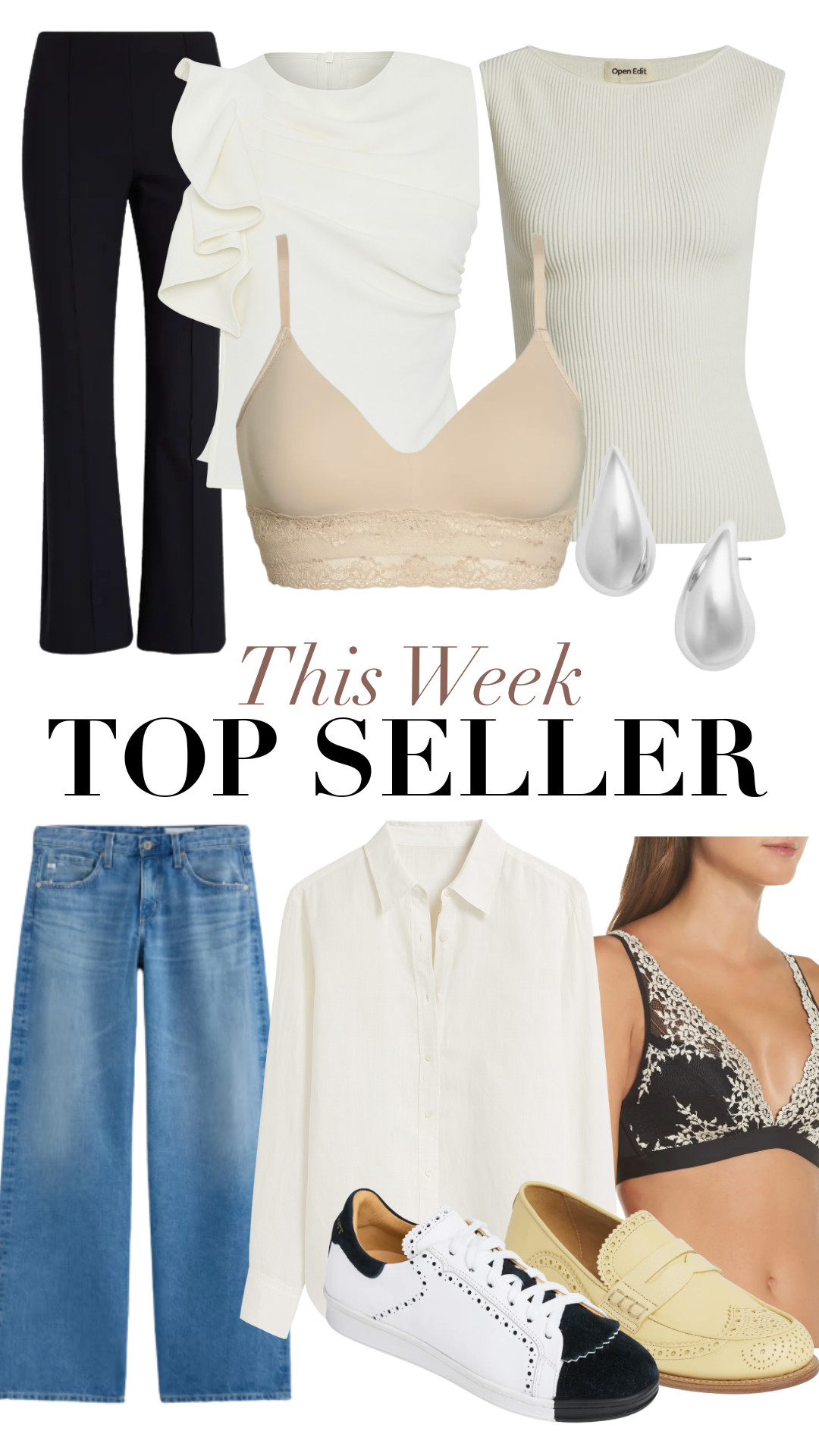 Your top picks this week 🤍 Easy pants, comfy tops, everyday bras, and shoes you can wear anywhere. Simple pieces you’ll love to wear again and again! 

 #LTKSaleAlert #LTKStyleTip