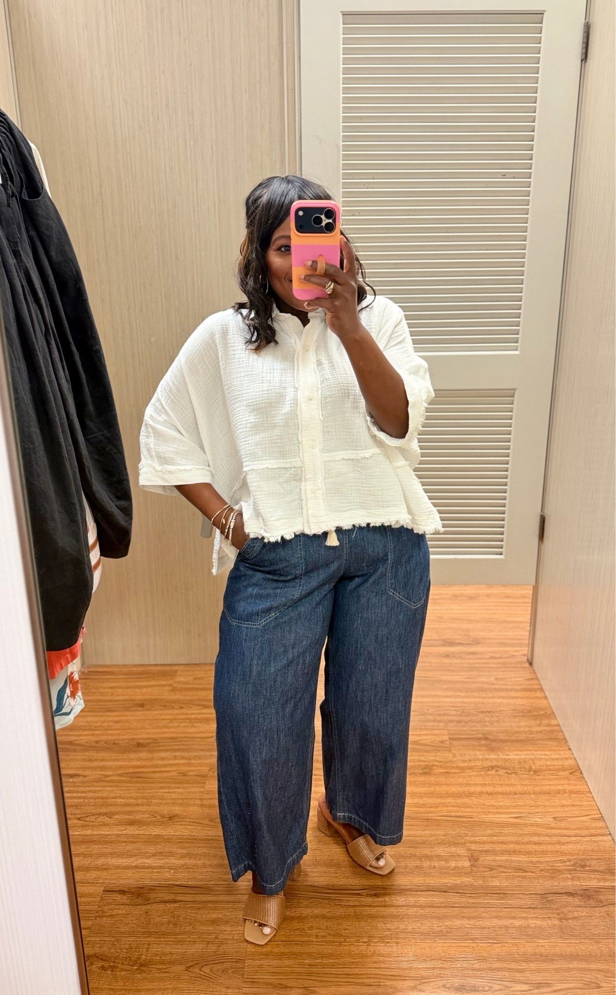 Classic white blouse and denim
Look from the free people line at @Belk 🤍🤍🤍🤍

#LTKootd #LTKMidsize #LTKTravel