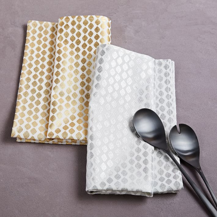 Ikat Mini Lattice Napkin Set | West Elm (US)