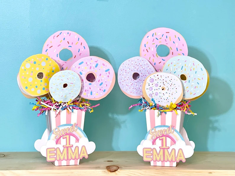 Sweet One Party Decor, Donut Grow Up Centerpiece, Donut Birthday Party, 1st Birthday Party Decor,... | Etsy (US)
