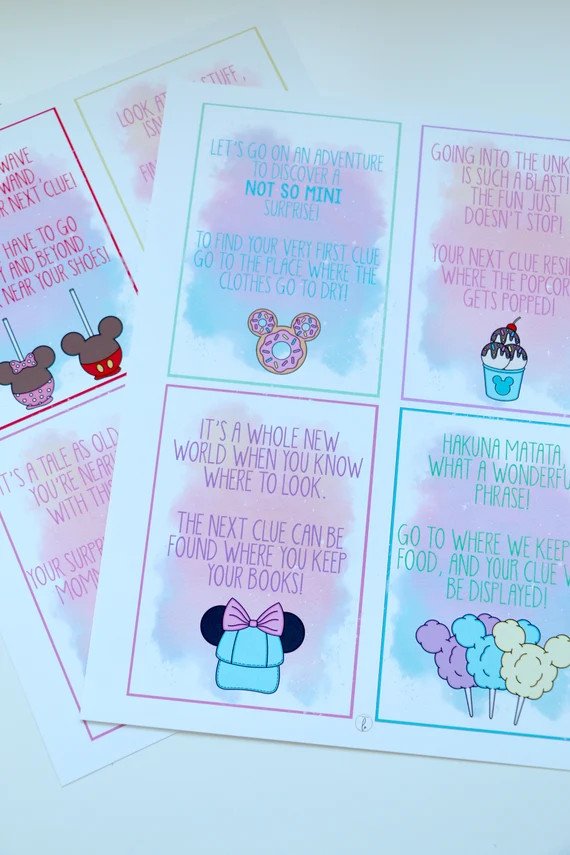 PRINTABLE Disney World Trip Reveal Scavenger Hunt Surprise | Etsy | Etsy (US)