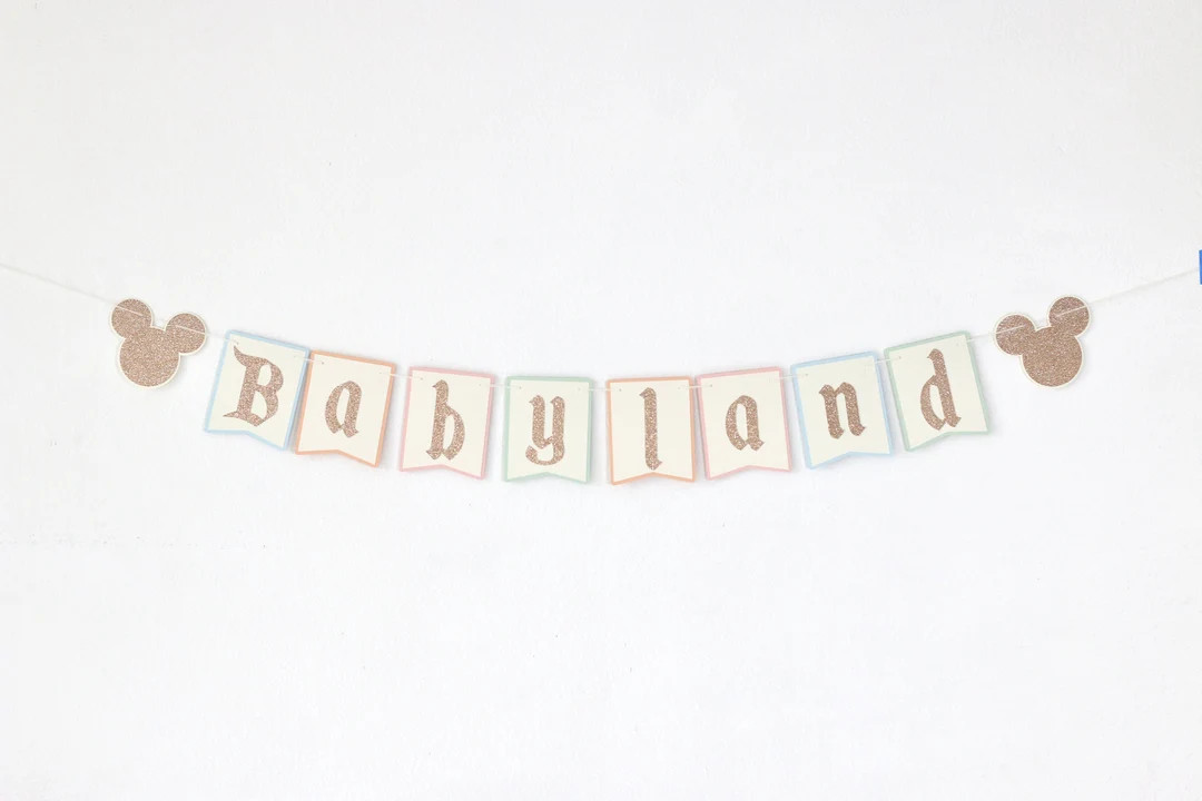 Disneyland Baby Shower Banner | Disney Baby Shower | Disney Theme Baby Shower | Baby Girl Shower ... | Etsy (US)