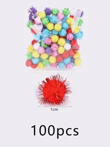 HomeHome & LivingEvent & Party SuppliesGift Wrapping Supplies100pcs Pom Pom Gift Filler | SHEIN