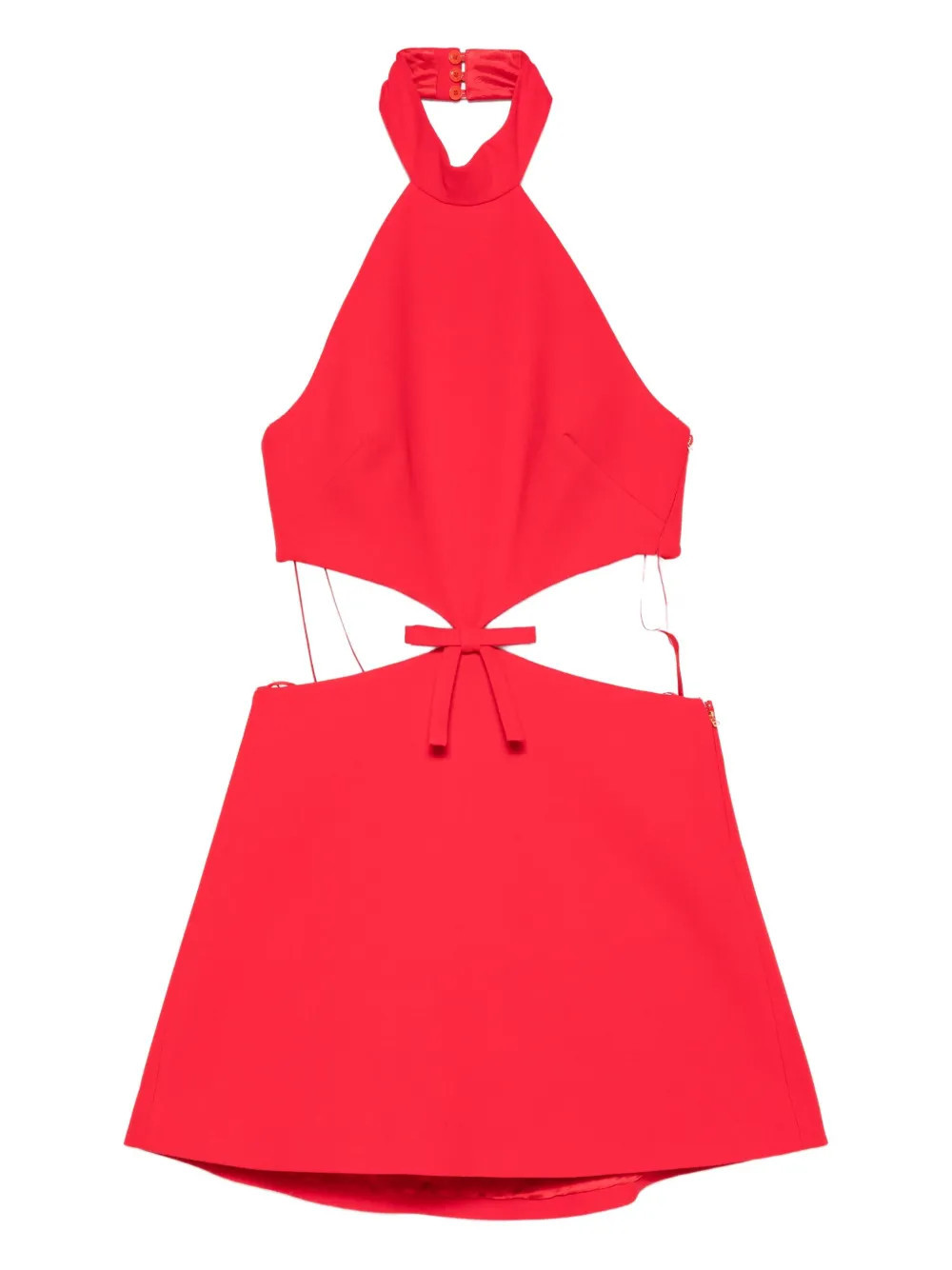 Casablanca halterneck cut-out mini dress - Red | Farfetch Global