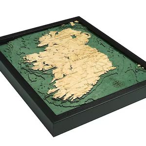 Ireland Wood Carved Topographic Depth Chart / Map - Etsy | Etsy (US)