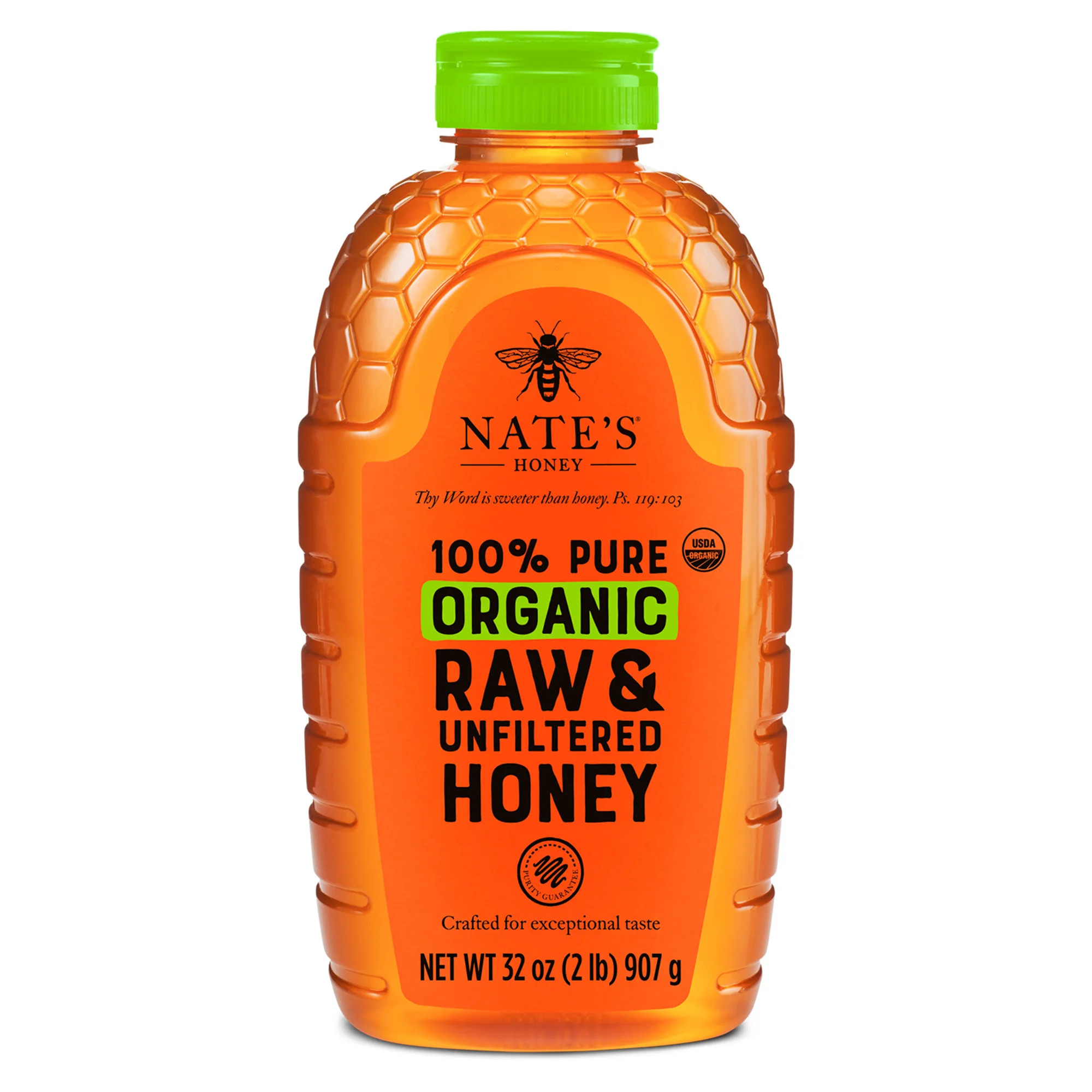 Nate's Organic Honey: 100% Pure, Raw & Unfiltered Honey - 32 oz Bottle | Walmart (US)