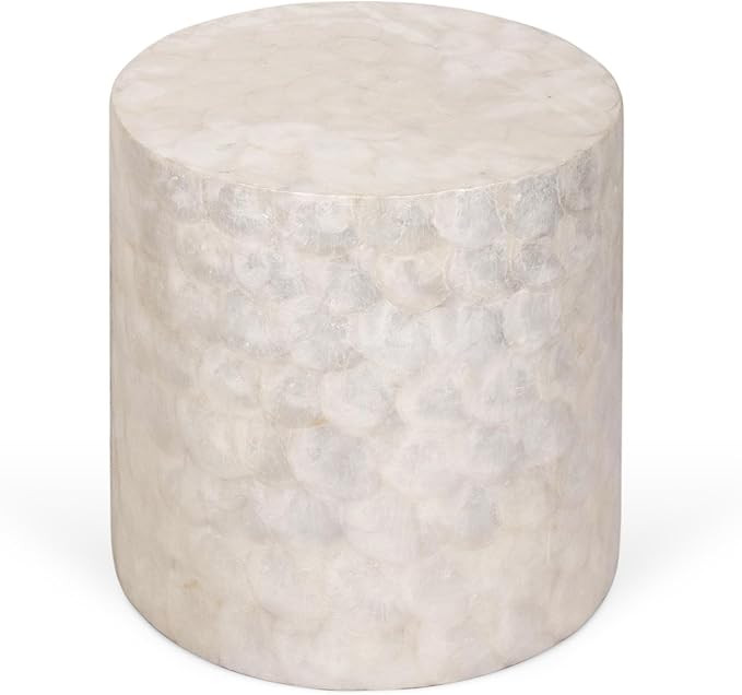 East at Main Capiz Shell Side Table – White Accent Table, Small Decorative Round Table for Coas... | Amazon (US)