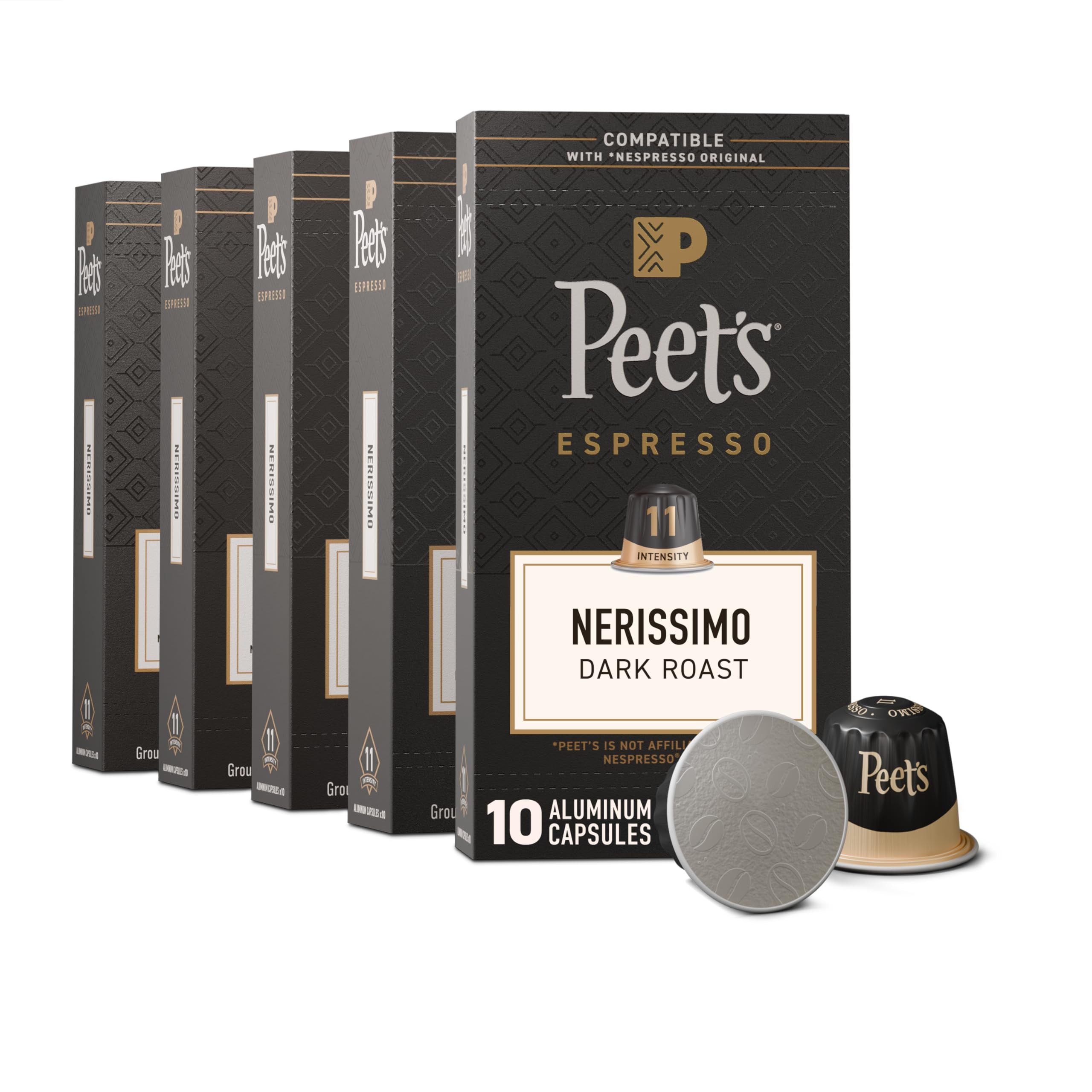 Peet's Coffee, Dark Roast Espresso Capsules, Compatible with Nespresso Original Machine, 100% Ara... | Amazon (US)