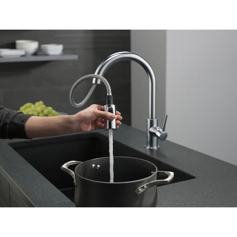 Trinsic Pull Down Sprayer Kitchen Sink Faucet, Single Handle Kitchen Faucet | Wayfair North America