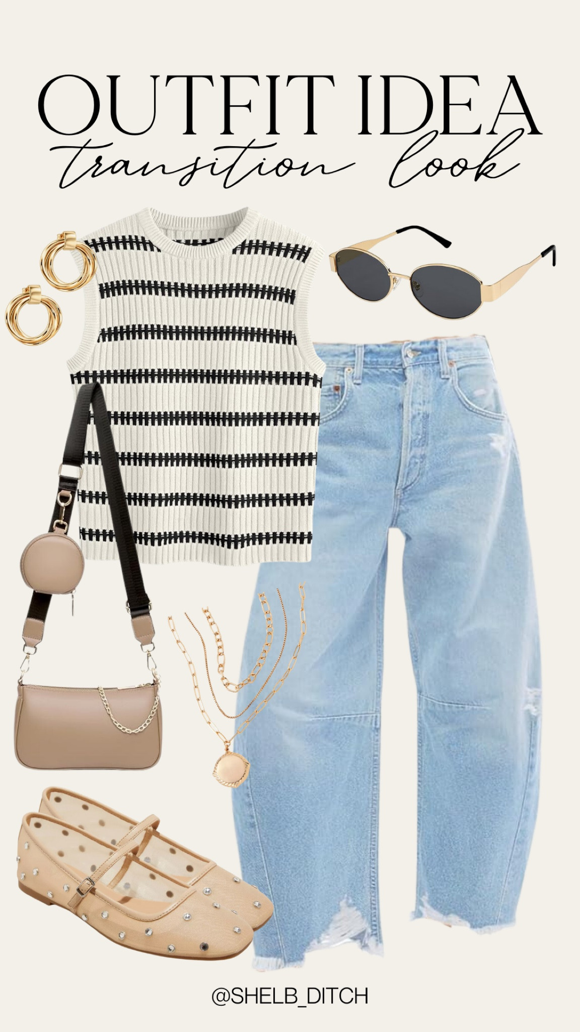 Transitional Outfit | Summer to Fall Outfit | Barrel Pants | Sweater Tank | Mesh Flats 

#LTKStyleTip #LTKFindsUnder100 #LTKFindsUnder50