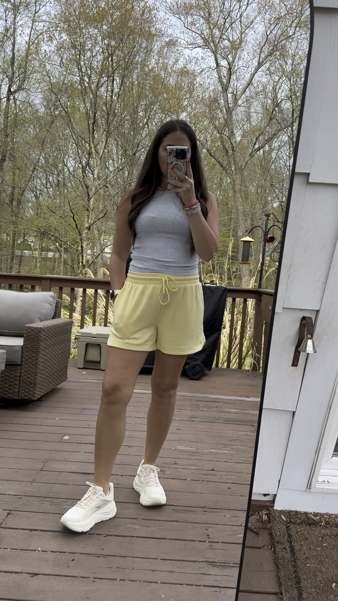 These shorts are SO insanely soft! 
Wearing size M in shorts 
Wearing size small in top 

#LTKSaleAlert #LTKmomlife #LTKootd