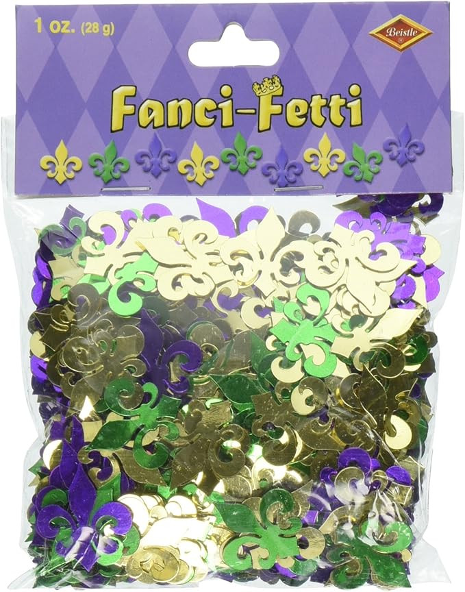 Fanci-Fetti Fleur De Lis (gold, green, purple) Party Accessory (1 count) (1 Oz/Pkg) | Amazon (US)