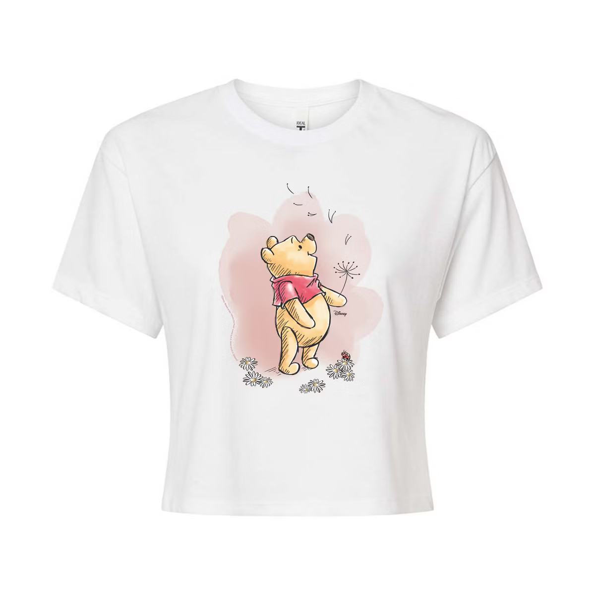 Women's - Disney - Pooh Dandelion Cropped Graphic T-Shirt | Target