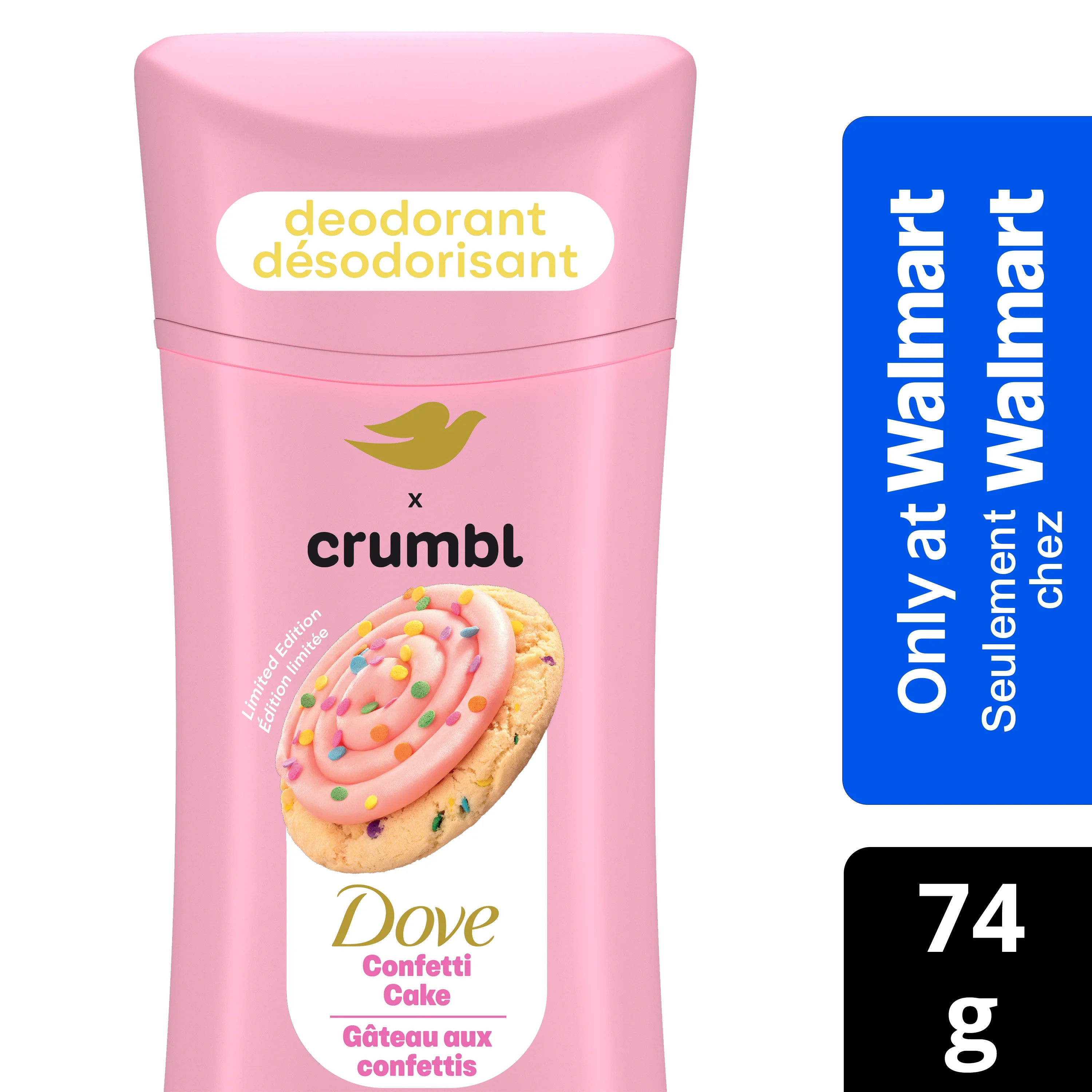 Dove Crumbl Aluminum-Free Deodorant Stick Confetti Cake, 74 g | Limited Edition | Walmart (CA)