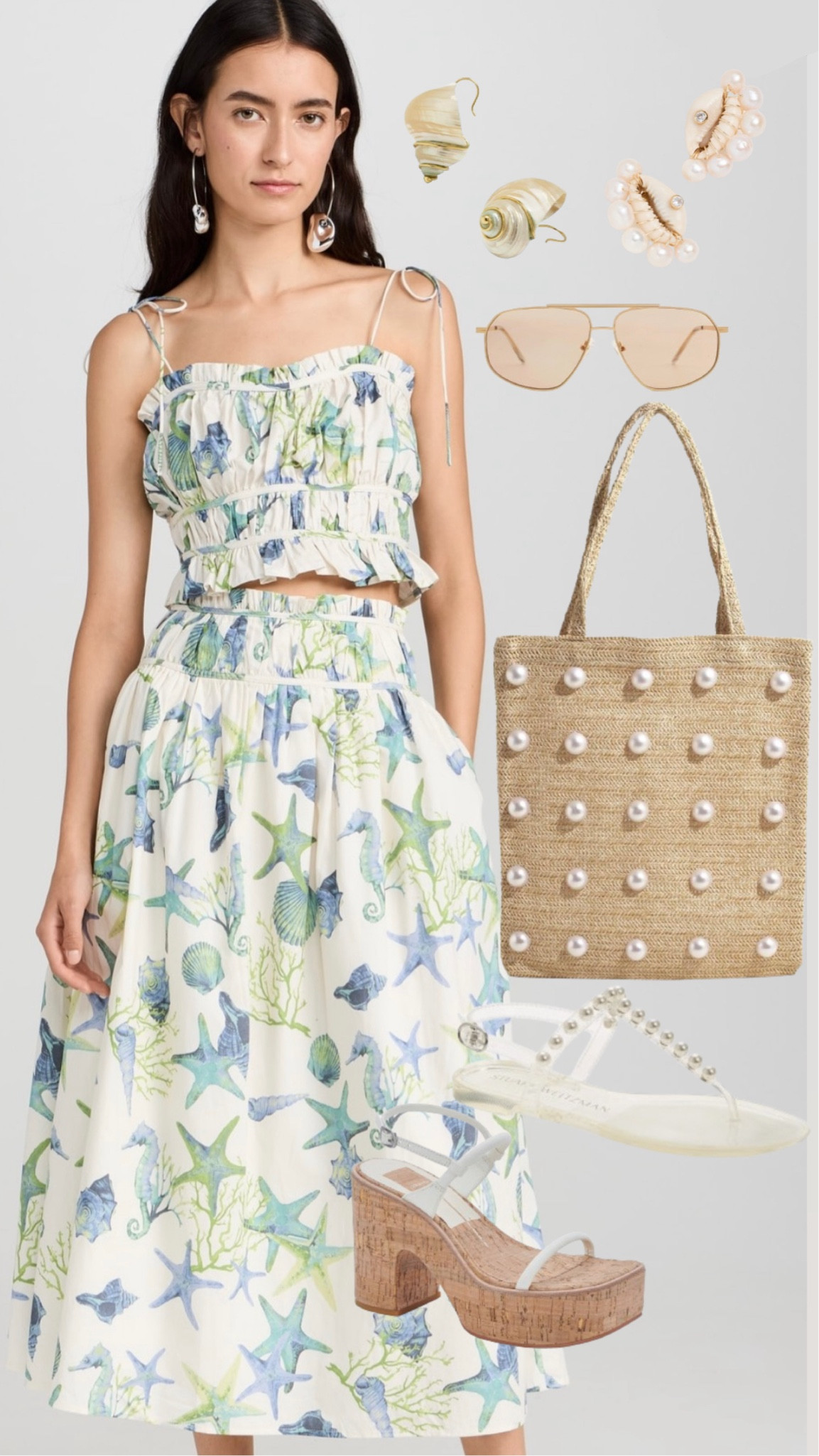 styled outfit for summer 🐚 shell print shirt and tank. costal aesthetic 


#LTKTravel #LTKStyleTip #LTKSeasonal