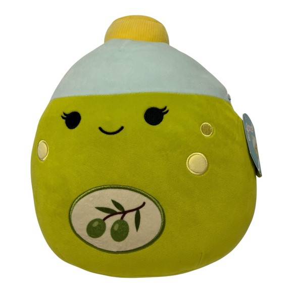 Odette The Olive Oil Bottle Squishmallows Green and Yellow Plush Toy 12” | Poshmark
