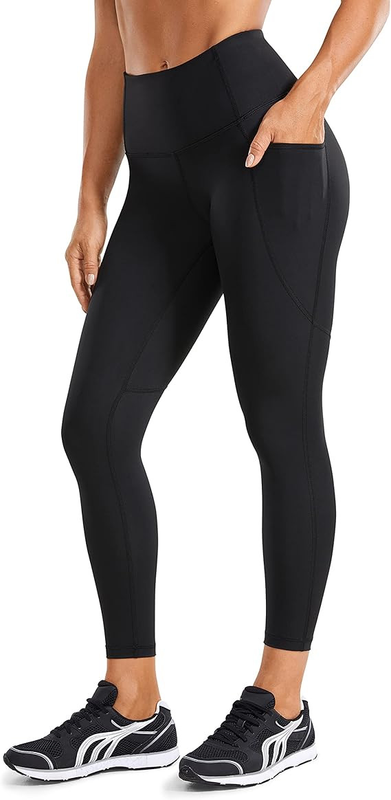 CRZ YOGA Womens Naked Feeling Workout Capris Leggings 21 Inches - High Waisted Gym Tummy Control ... | Amazon (US)