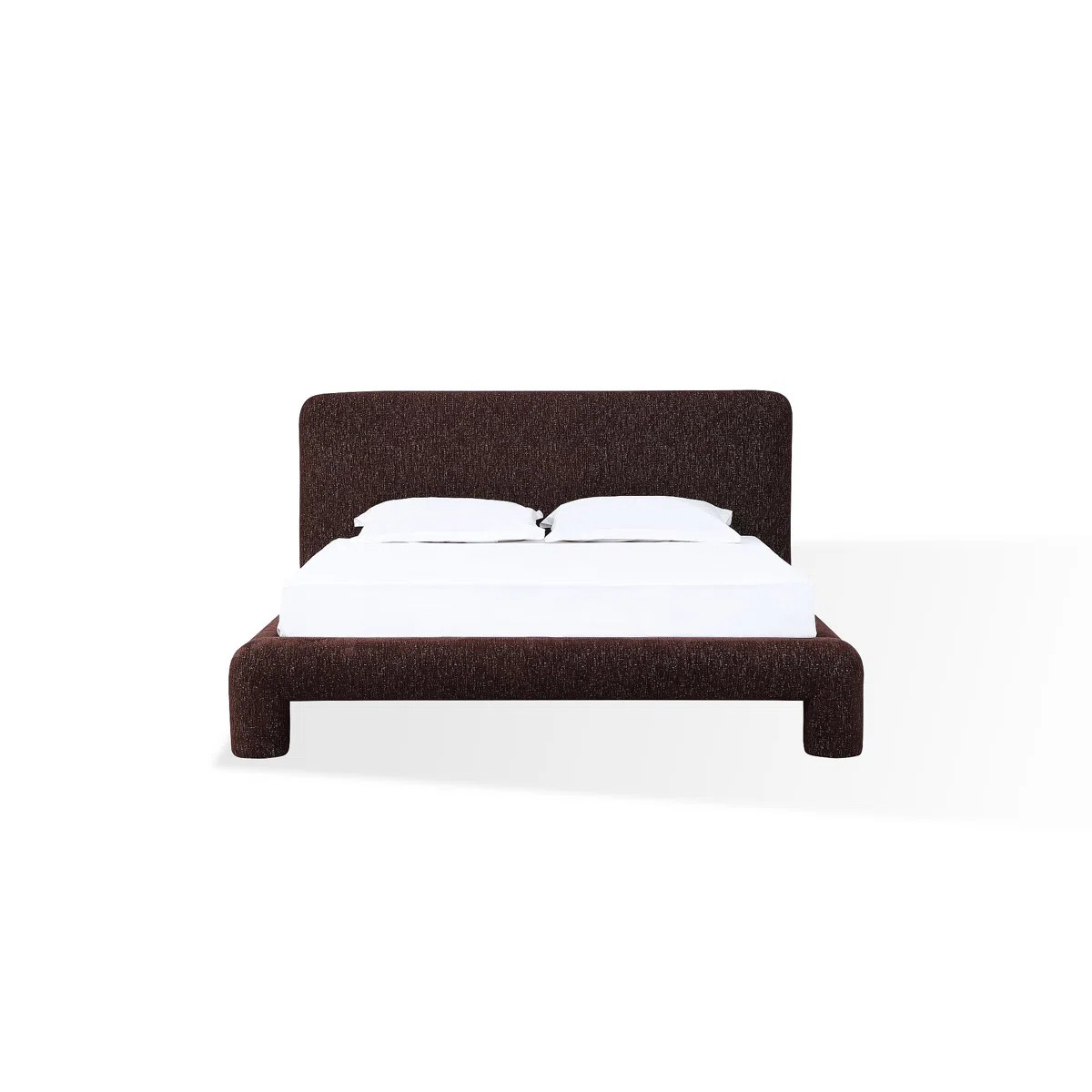 Mocoa Fully Upholstered Platform Bed In Mongoose Chenille | Wayfair North America
