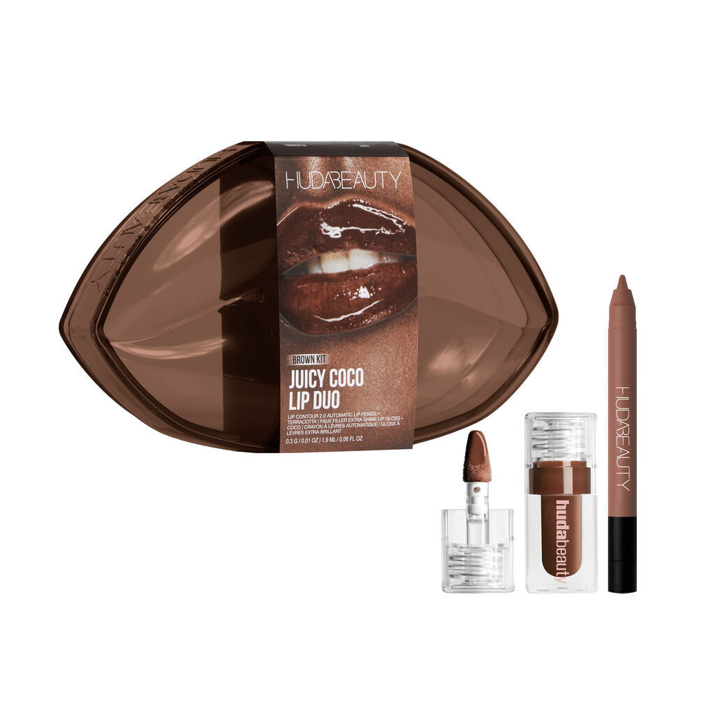 Juicy Coco Lip Duo - Shiny Lip Gloss & Lip Liner | Huda Beauty | HUDA BEAUTY | Huda Beauty UK