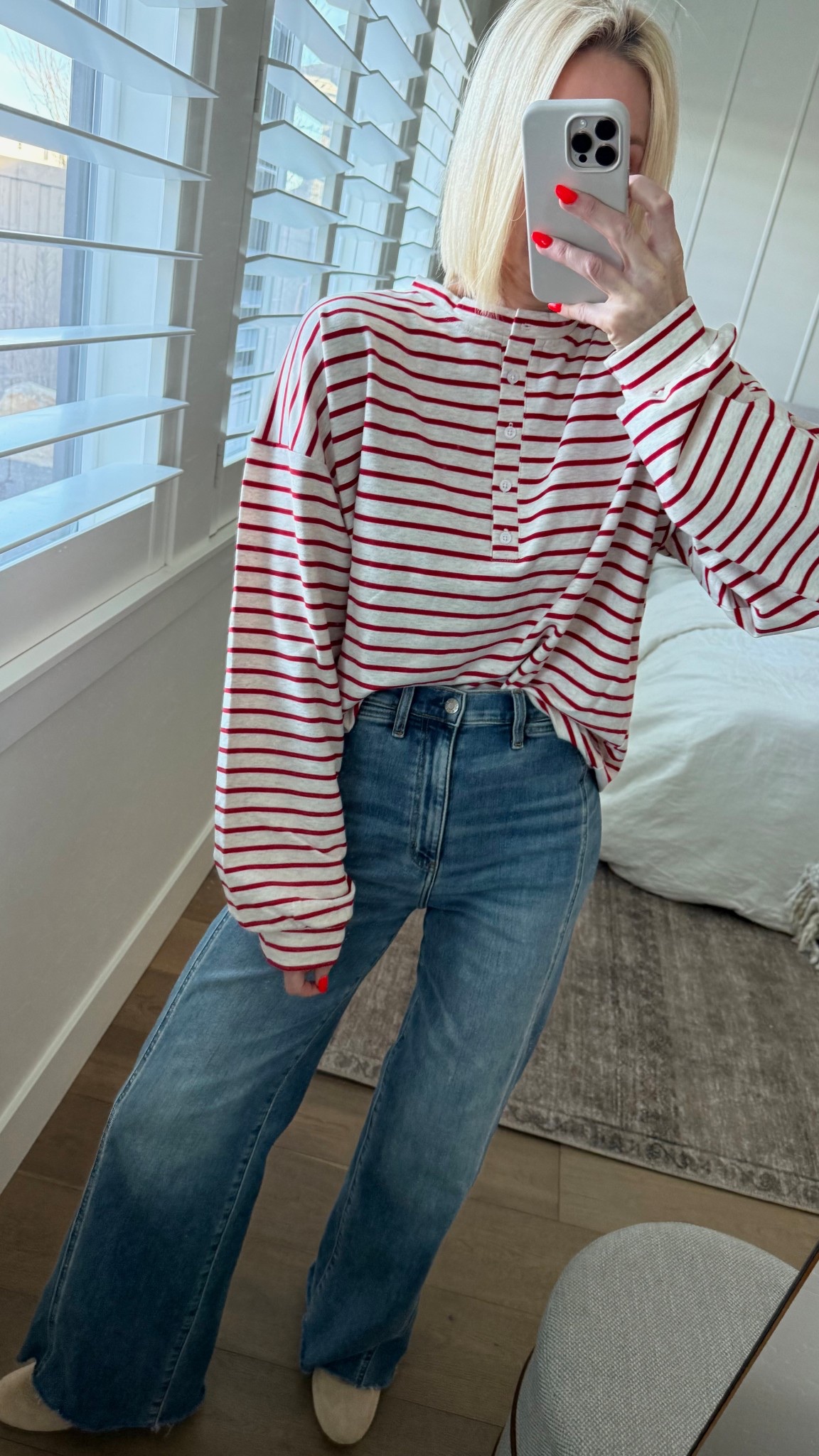 Loving this new shop on Amazon! 
I’m wearing L/LX  in the striped top, but should probably exchange for S/M. More colors and there’s matching shorts.
Jeans fit tts

#LTKOver40 #LTKActive #LTKmomlife