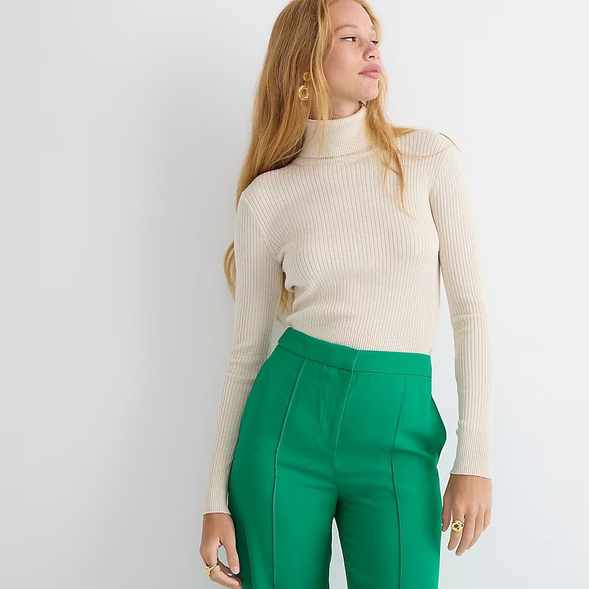 TENCEL™ lyocell-blend ribbed turtleneck sweater | J.Crew US