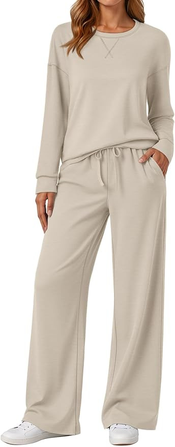 AUTOMET Womens Sweatsuits 2 Piece Sets Travel Outfits 2026 Fall Matching Lounge Set Oversized Swe... | Amazon (US)