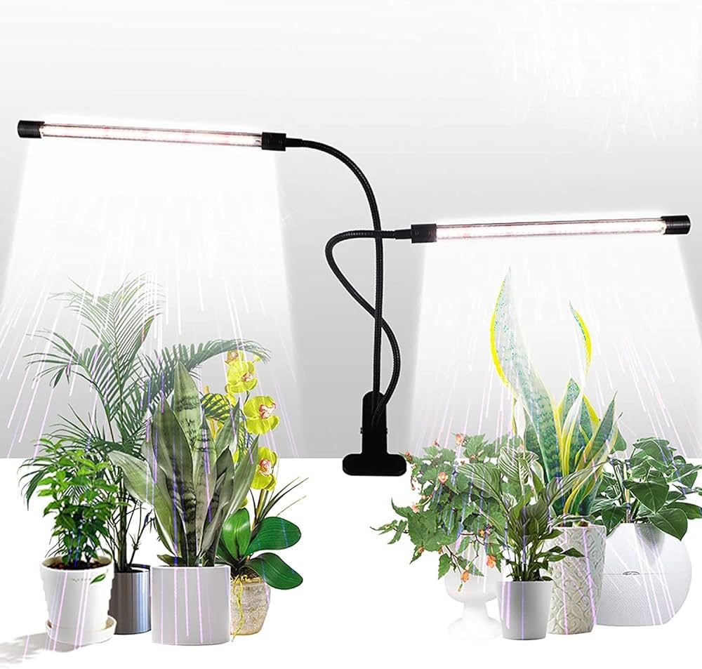GHodec Grow Light,Full Spectrum White 84 LED Clip Plant Lights for Indoor Plants Growing, 4/8/12H... | Amazon (US)