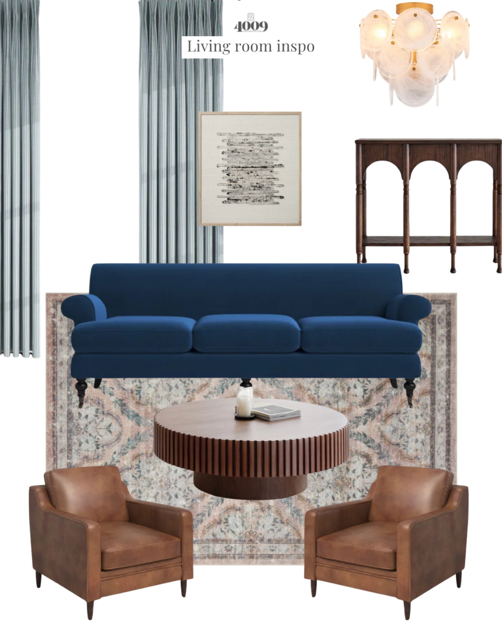 Living room design. 

Wayfair | velvet sofa | navy sofa | leather chair | Loloi rug | console table | sofa table | round coffee table | unique art | amazing chandelier 

#LTKHome #LTKSaleAlert