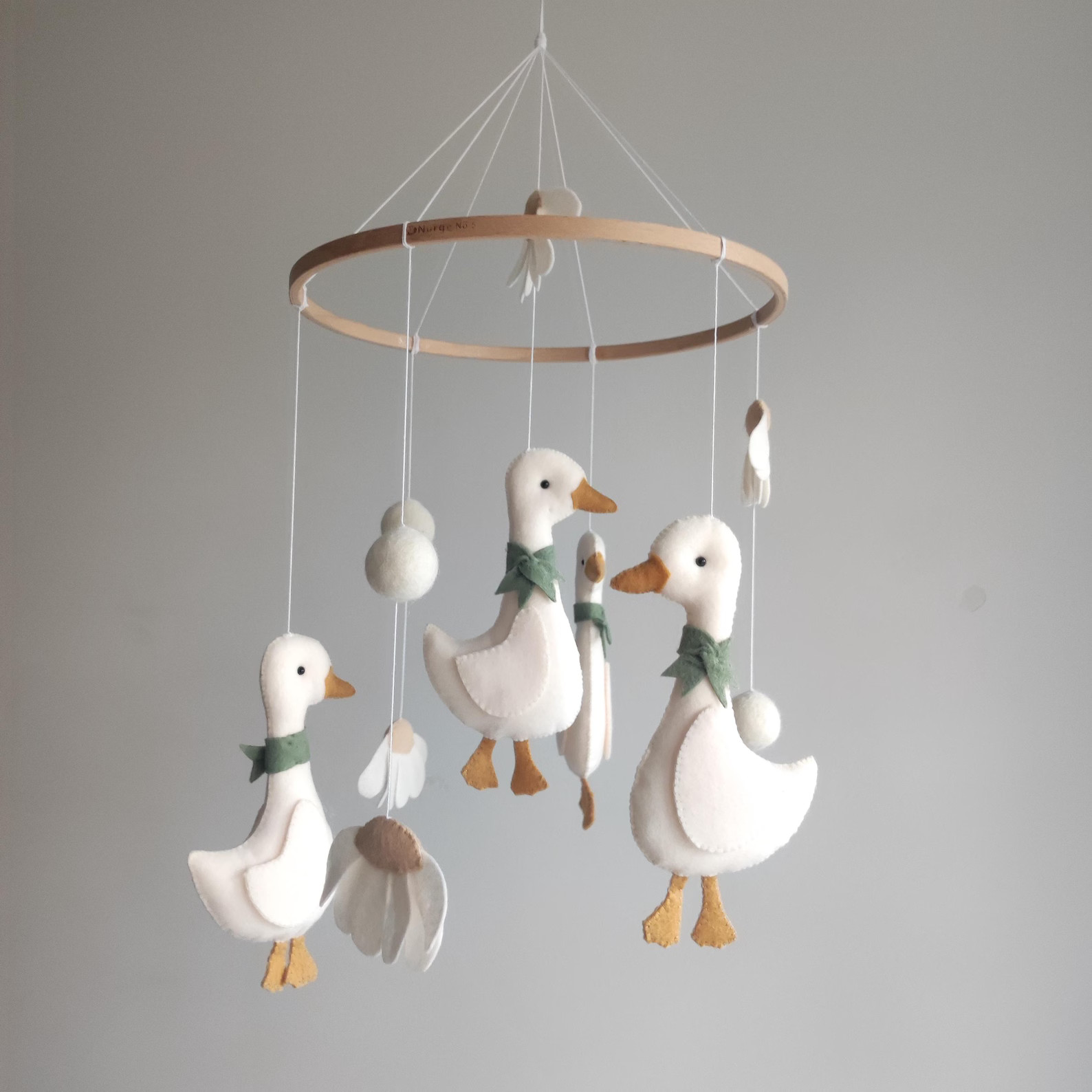 Goose Baby Nursery Mobile - Baby Mobile Goose- Baby Mobile Neutral - Goose Baby Shower -baby Crib... | Etsy (US)