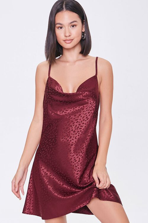 Satin Leopard Print Slip Dress | Forever 21 (US)